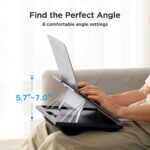 Lap Desk, Portable Laptop Stand Fits Up to 15.6 Inch Laptops, Adjustable with 8 Angles Lap Desks for Adults - Dual Cushion Desk for Sofa, Bed, Car or Work Table - Image 2