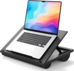 Lap Desk, Portable Laptop Stand Fits Up to 15.6 Inch Laptops, Adjustable with 8 Angles Lap Desks for Adults - Dual Cushion Desk for Sofa, Bed, Car or Work Table