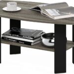 Simple Design Coffee Table, French Oak Grey/Black