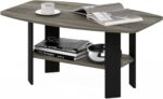 Simple Design Coffee Table, French Oak Grey/Black