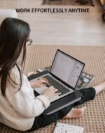 Portable Lap Laptop Desk with Pillow Cushion, Fits up to 15.6 inch Laptop, Lap Stand for Bed & Couch & Carpet, Book Tablet/Drawing Board/Computer Laptop Stand - Black - Image 2