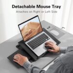 Adjustable Lap Desk Fits Up to 15.6 Inch Laptops- with 6 Adjustable Angles, Detachable Mouse Tray, & Dual Cushions Laptop Stand for Car Laptop Desk, Work Table, Lap Drawing Desk on Sofa or Bed - Image 2