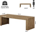 79-Inch Extra Long Desk, Two Person Double Desk for Home Office, Wooden Long Computer Desk Writing Table for Office, Natural Oak - Image 2