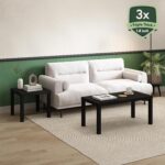 CLASSIC Coffee Table, Modern Rectangle Coffee Table with 1.8" Triple Thick Tabletop, Side Table, Toolless Assembly, for Living Room, Home Office, Black - Image 2
