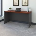 60W x 24D Credenza Desk in Hansen Cherry, Computer Table for Home or Professional Office - Image 2